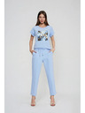 Moodo Hlače s nogavicama u kant plave Moodo