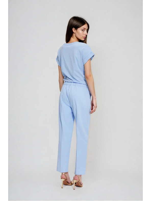 Moodo Hlače s nogavicama u kant plave Moodo