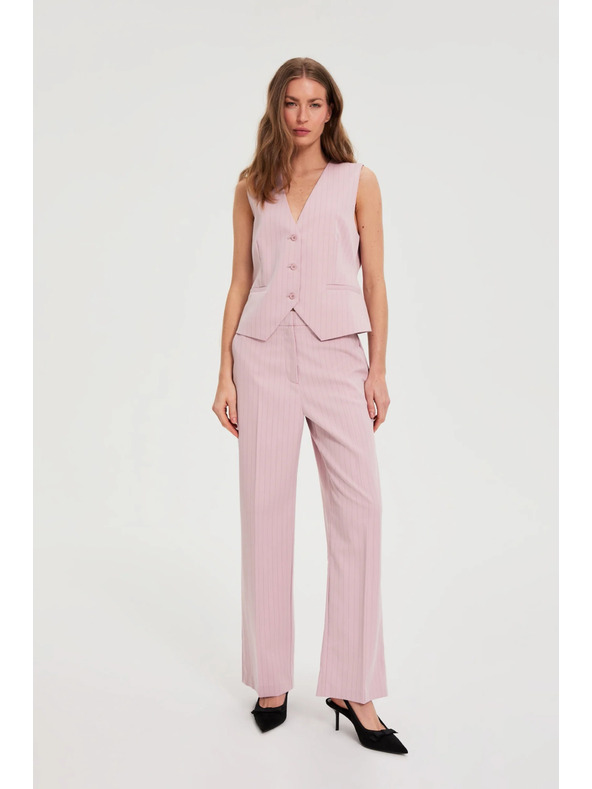 Moodo Hlače u tankim prugama ružičaste Moodo