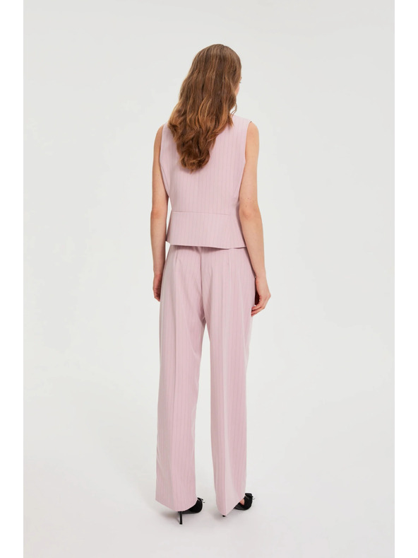 Moodo Hlače u tankim prugama ružičaste Moodo