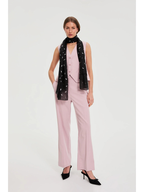 Moodo Hlače u tankim prugama ružičaste Moodo