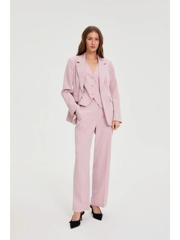 Moodo Hlače u tankim prugama ružičaste Moodo