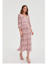 Moodo Plisirana haljina ružičasta Moodo