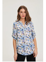 Moodo Košulja od viskoze s cvjetovima plava Moodo