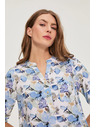 Moodo Košulja od viskoze s cvjetovima plava Moodo
