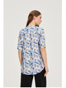 Moodo Košulja od viskoze s cvjetovima plava Moodo