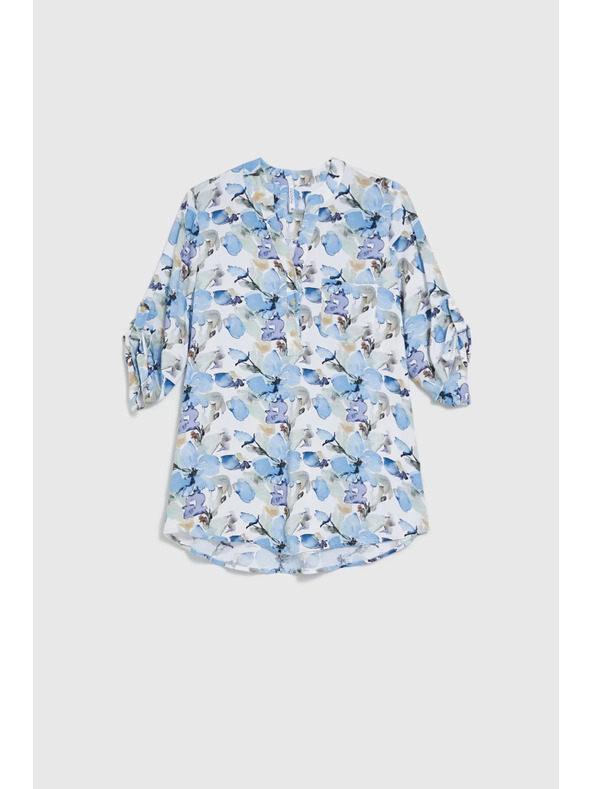 Moodo Košulja od viskoze s cvjetovima plava Moodo