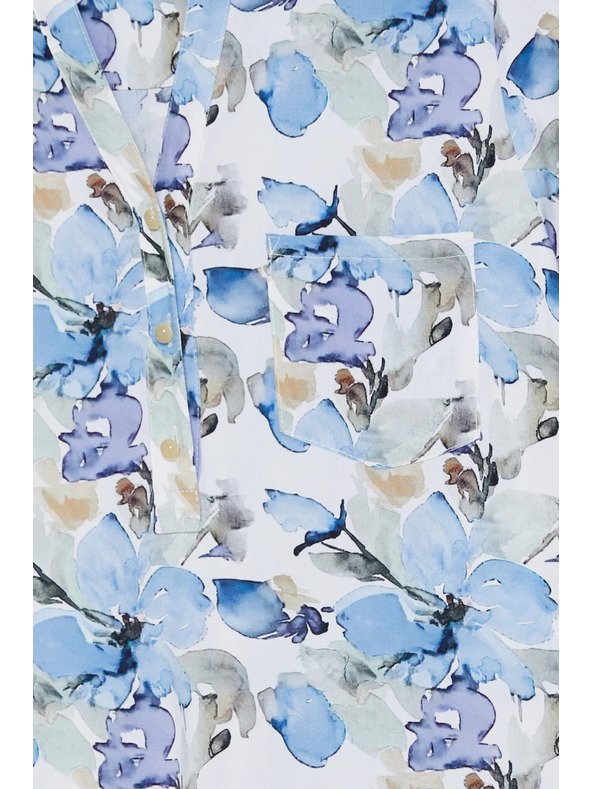 Moodo Košulja od viskoze s cvjetovima plava Moodo