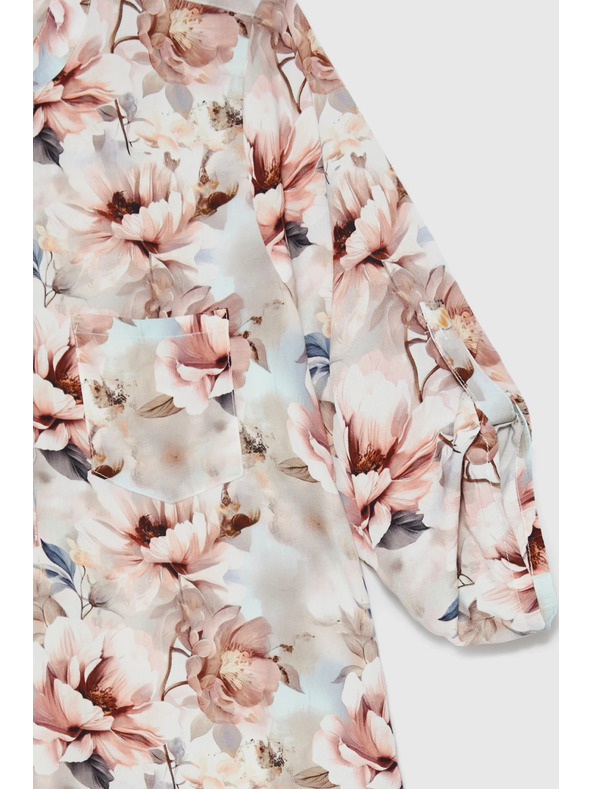 Moodo Košulja od viskoze s cvjetovima ružičasta Moodo