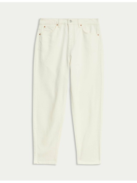 Marks & Spencer Mom traperice visokog struka Marks & Spencer krem