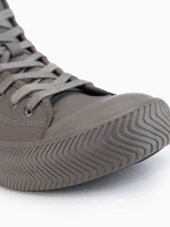 Ombre Clothing Muške visoke tenisice sa zipom za jednostavno obuvanje - tamno bezova V3 OM-FOTH-0184 Ombre Clothing