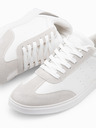 Ombre Clothing Uske muške tenisice OLDSCHOOL - bijela V3 OM-FOCS-0104 Ombre Clothing