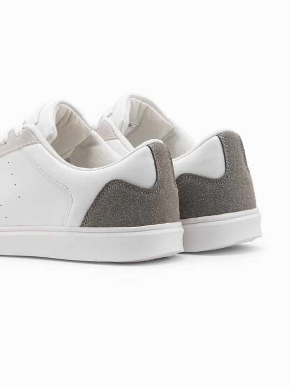 Ombre Clothing Uske muške tenisice OLDSCHOOL - bijela V3 OM-FOCS-0104 Ombre Clothing