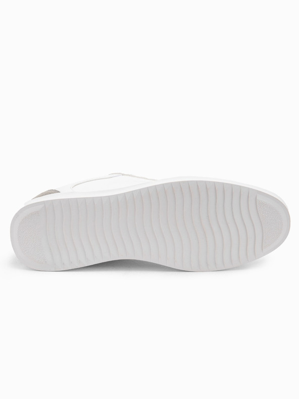 Ombre Clothing Uske muške tenisice OLDSCHOOL - bijela V3 OM-FOCS-0104 Ombre Clothing