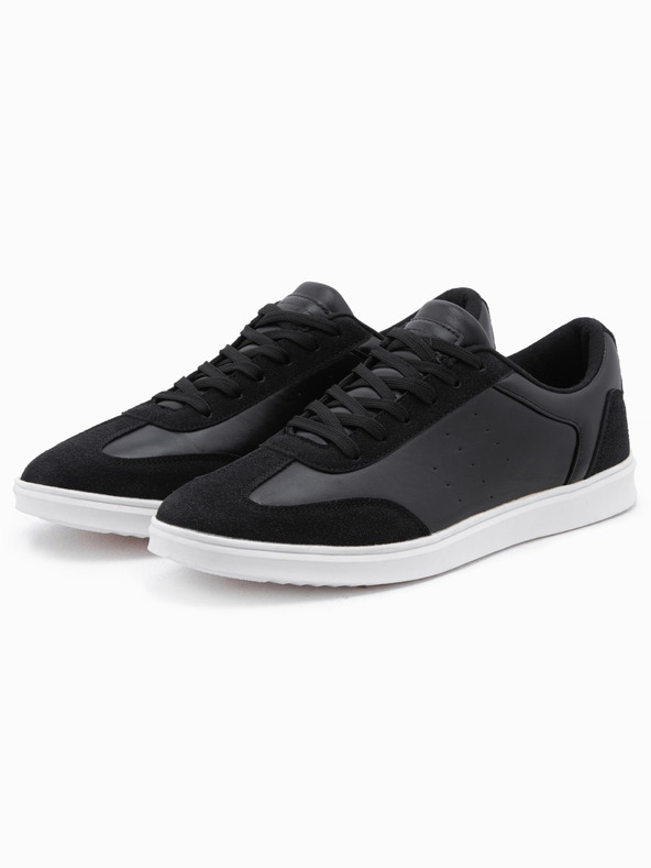 Ombre Clothing Uske muške tenisice OLDSCHOOL cipele - crna V2 OM-FOCS-0104 Ombre Clothing