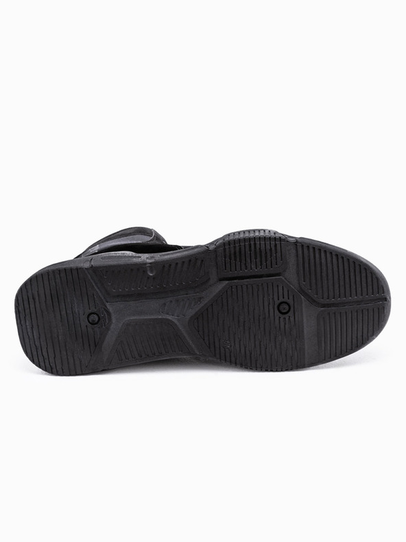 Ombre Clothing Muške niske tenisice sa oblikovanom potplatom - crne V1 OM-FOBO-0122 Ombre Clothing