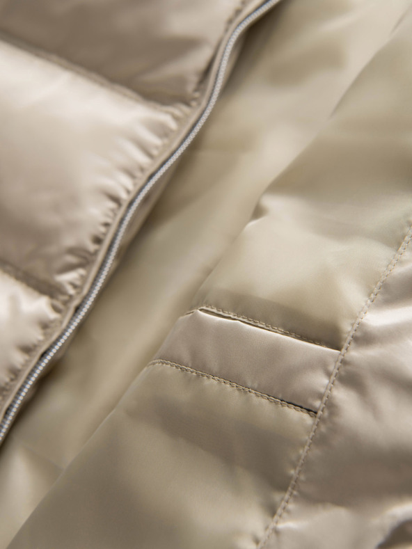 Ombre Clothing Muška stepena jakna sa sjajem i stojacim vratom - svetlo siva V5 OM-JALP-0218 Ombre Clothing