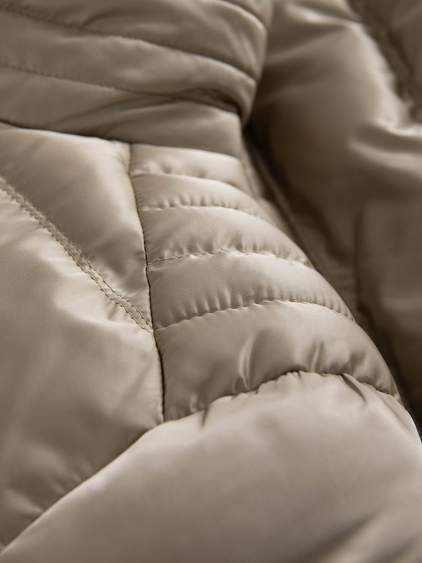 Ombre Clothing Muška stepena jakna sa sjajem i stojacim vratom - svetlo siva V5 OM-JALP-0218 Ombre Clothing