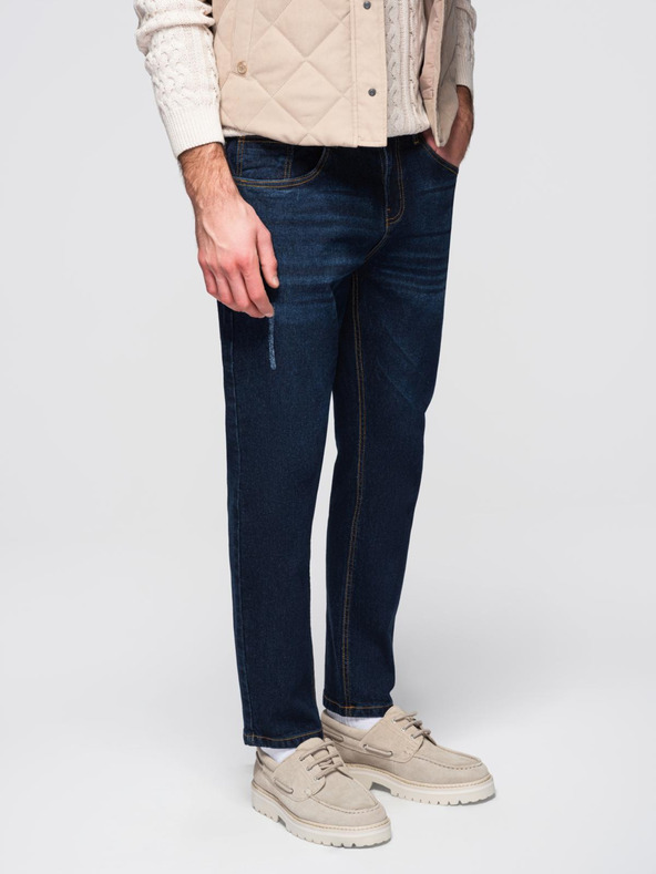 Ombre Clothing Muške farmerske hlače REGULAR FIT - tamno plave V4 OM-PADP-0241 Ombre Clothing