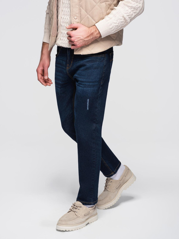 Ombre Clothing Muške farmerske hlače REGULAR FIT - tamno plave V4 OM-PADP-0241 Ombre Clothing