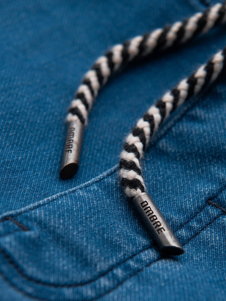 Ombre Clothing Muške farmerske hlače sa vezicama u struku - plave V1 OM-PADJ-0242 Ombre Clothing