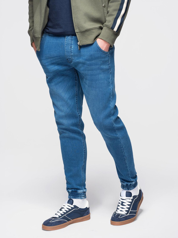 Ombre Clothing Muške farmerske hlače sa vezicama u struku - plave V1 OM-PADJ-0242 Ombre Clothing