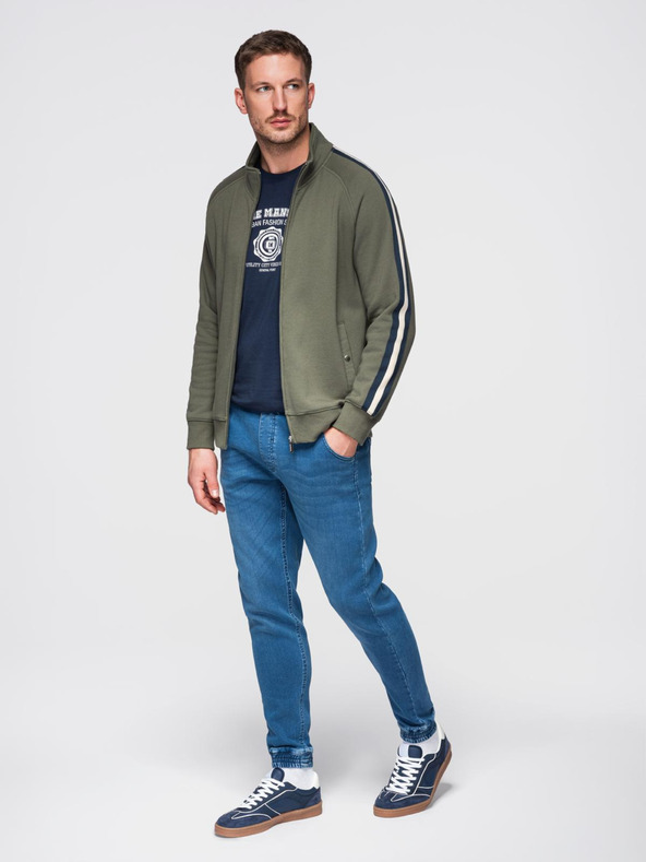 Ombre Clothing Muške farmerske hlače sa vezicama u struku - plave V1 OM-PADJ-0242 Ombre Clothing