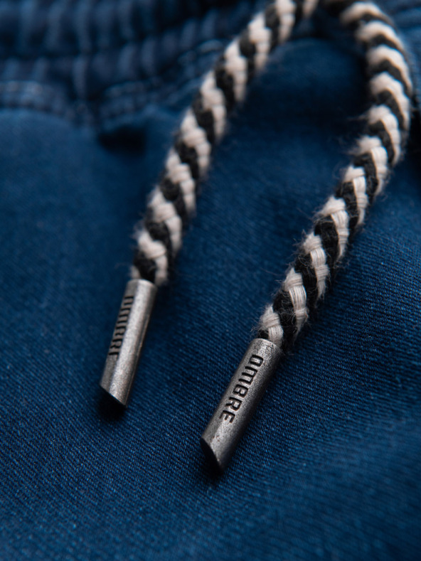 Ombre Clothing Muške farmerske hlače s rebrastim pojasom - tamno plave V3 OM-PADJ-0242 Ombre Clothing