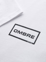 Ombre Clothing Muška pletena majica REGULAR kroja s tiskom - bijela V1 OM-TSPT-0231 Ombre Clothing