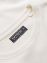 Ombre Clothing Muška majica s okruglim izrezom i teksturom vaflice - broken white V1 OM-TSCT-0197 Ombre Clothing