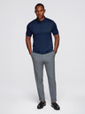 Ombre Clothing Muška elegantna polo majica od elastične tkanine - tamno plava V3 OM-POSS-0150 Ombre Clothing