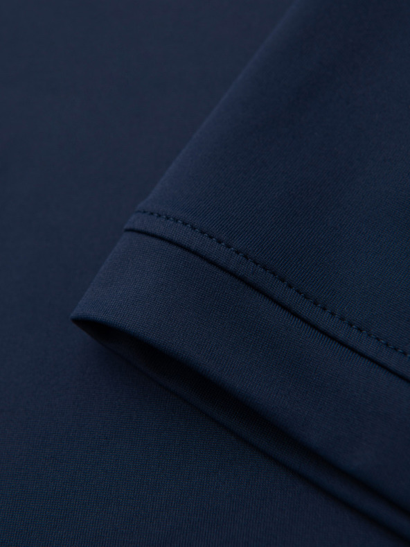 Ombre Clothing Muška elegantna polo majica od elastične tkanine - tamno plava V3 OM-POSS-0150 Ombre Clothing