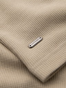Ombre Clothing Muška majica s okruglim izrezom i teksturom vaflice - песак V2 OM-TSCT-0197 Ombre Clothing