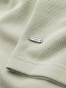 Ombre Clothing Muška majica s okruglim izrezom i teksturom vaflice - pistacijska V4 OM-TSCT-0197 Ombre Clothing
