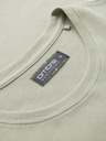 Ombre Clothing Muška majica s okruglim izrezom i teksturom vaflice - pistacijska V4 OM-TSCT-0197 Ombre Clothing