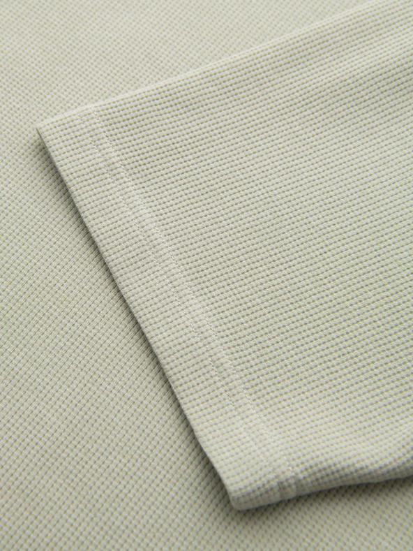 Ombre Clothing Muška majica s okruglim izrezom i teksturom vaflice - pistacijska V4 OM-TSCT-0197 Ombre Clothing
