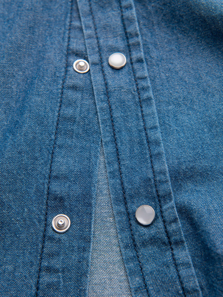 Ombre Clothing Muška trapersка košulja na dugme s džepovima - plava V2 OM-SHDS-0210 Ombre Clothing