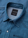 Ombre Clothing Muška trapersка košulja na dugme s džepovima - plava V2 OM-SHDS-0210 Ombre Clothing