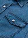 Ombre Clothing Muška trapersка košulja na dugme s džepovima - plava V2 OM-SHDS-0210 Ombre Clothing