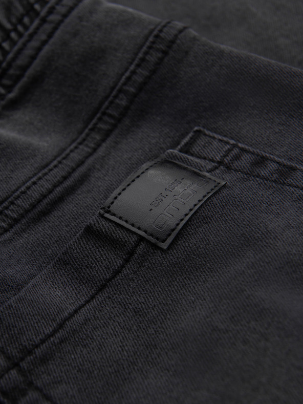 Ombre Clothing Muške traper hlače JOGGERS s pranjem efektom - sive V3 OM-PADJ-0267 Ombre Clothing