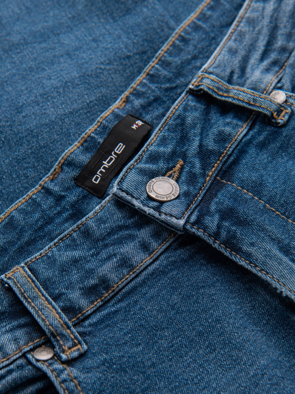 Ombre Clothing Muške traper hlače SLIM FIT s prslinama - tamno plave V2 OM-PADP-0255 Ombre Clothing