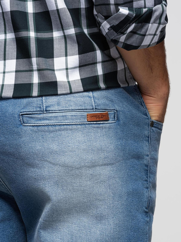 Ombre Clothing Muške traper hlače CARROT s prslinama - svetlo plave V1 OM-PADP-0253 Ombre Clothing