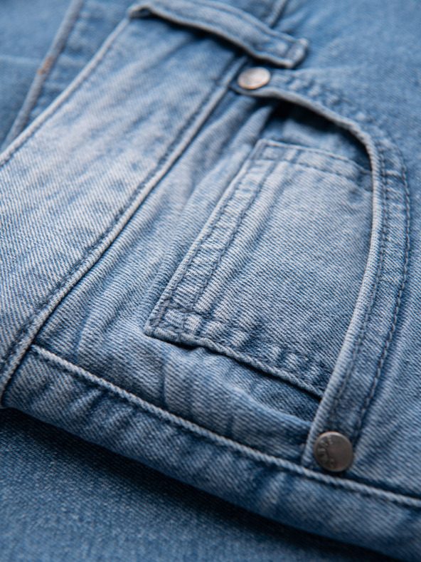 Ombre Clothing Muške traper hlače CARROT s prslinama - svetlo plave V1 OM-PADP-0253 Ombre Clothing