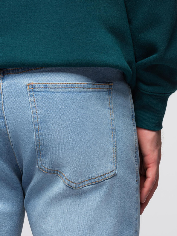 Ombre Clothing Muške traper hlače JOGGERS s klasičnim rasporom - svetlo plave V1 OM-PADJ-0265 Ombre Clothing