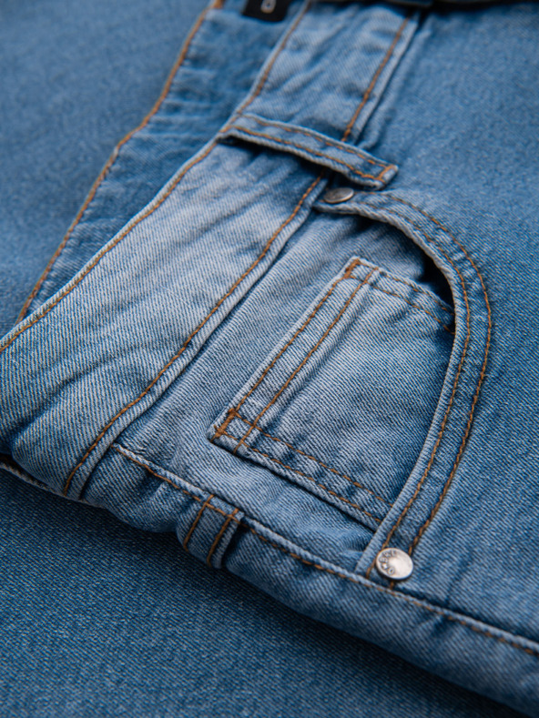 Ombre Clothing Muške traper hlače REGULAR FIT s prslinama - svetlo plave V1 OM-PADP-0254 Ombre Clothing