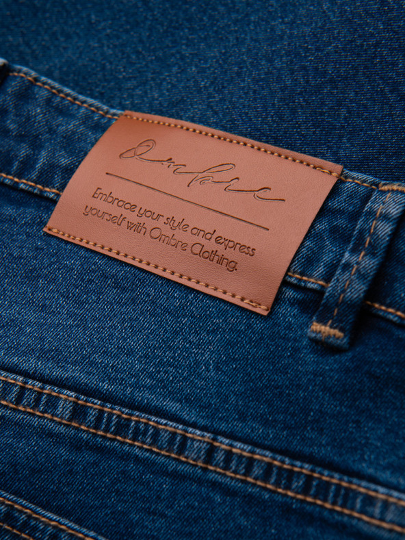 Ombre Clothing Muške traper hlače JOGGERS s klasičnim rasporom - plave V2 OM-PADJ-0265 Ombre Clothing