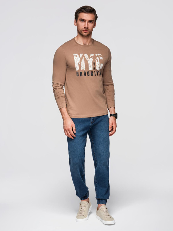 Ombre Clothing Muške traper hlače JOGGERS s klasičnim rasporom - plave V2 OM-PADJ-0265 Ombre Clothing