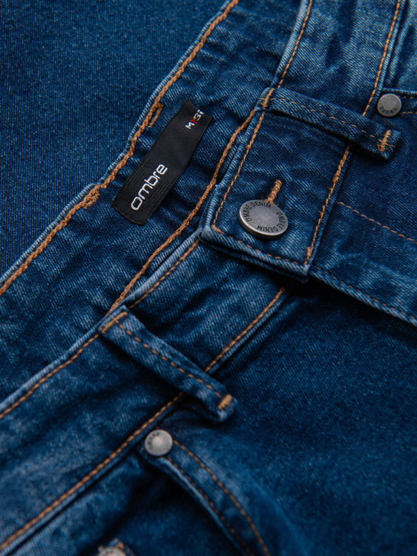 Ombre Clothing Muške traper hlače JOGGERS s klasičnim rasporom - plave V2 OM-PADJ-0265 Ombre Clothing