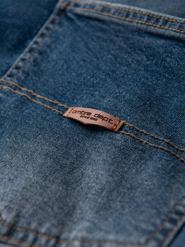 Ombre Clothing Muške traper hlače REGULAR FIT s prslinama - tamno plave V2 OM-PADP-0254 Ombre Clothing