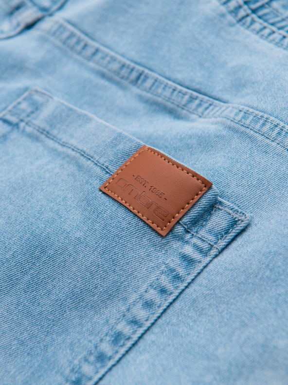 Ombre Clothing Muške traper hlače JOGGERS s pranjem efektom - svetlo plave V1 OM-PADJ-0267 Ombre Clothing